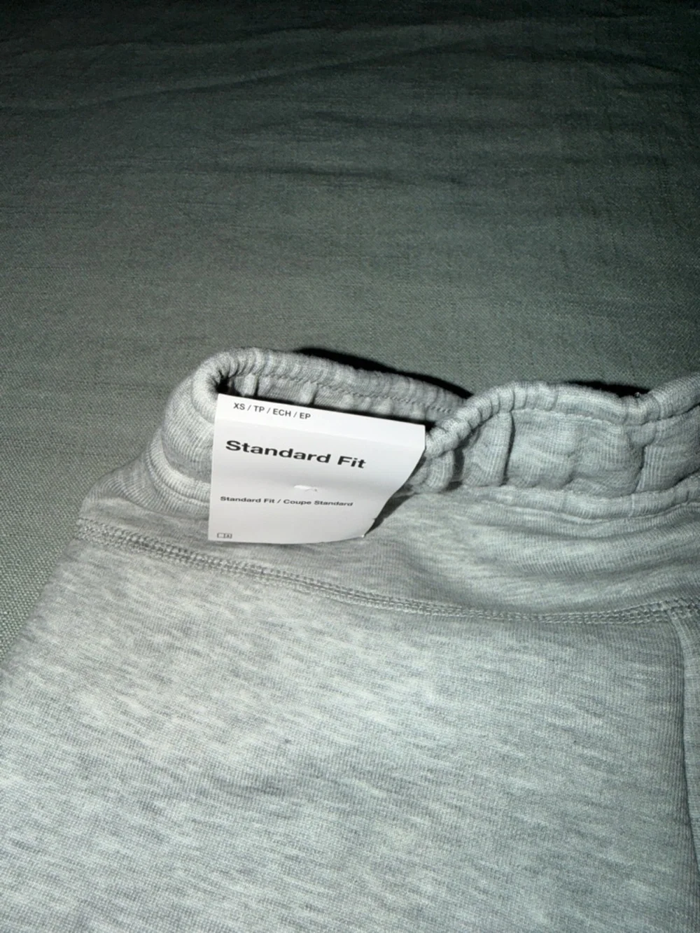 Kids Nike Heather Gray Athletic Fleece Shorts with Black Accents - Picture 3 of 4